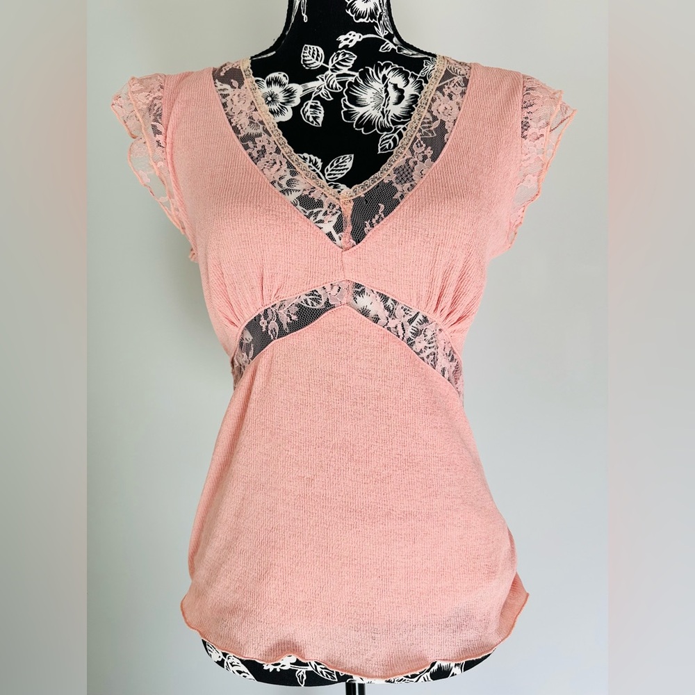 Vintage Arden B light pink summer top